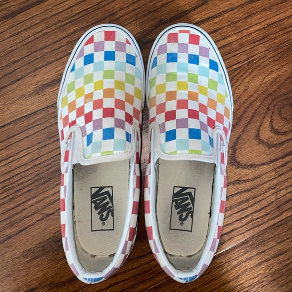 rainbow vans womens size 9
